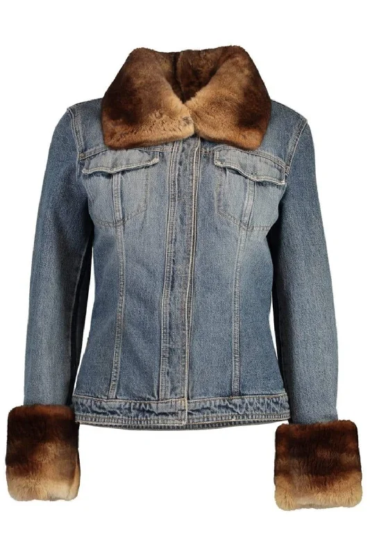 Jean Jacket with Fur Trim