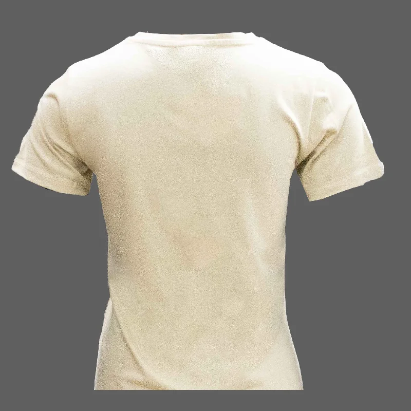 Beige Printed T Shirt