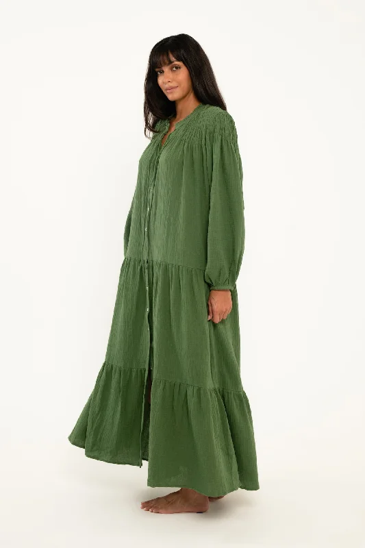 Aviva Dress // Forest (gauze)