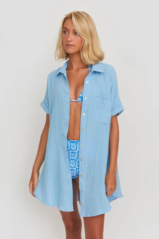 Breaker Dress // Light Blue (gauze)