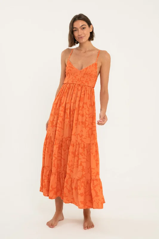 Coco Dress // Orange Floral