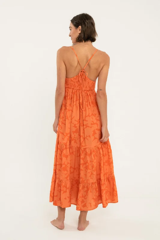 Coco Dress // Orange Floral