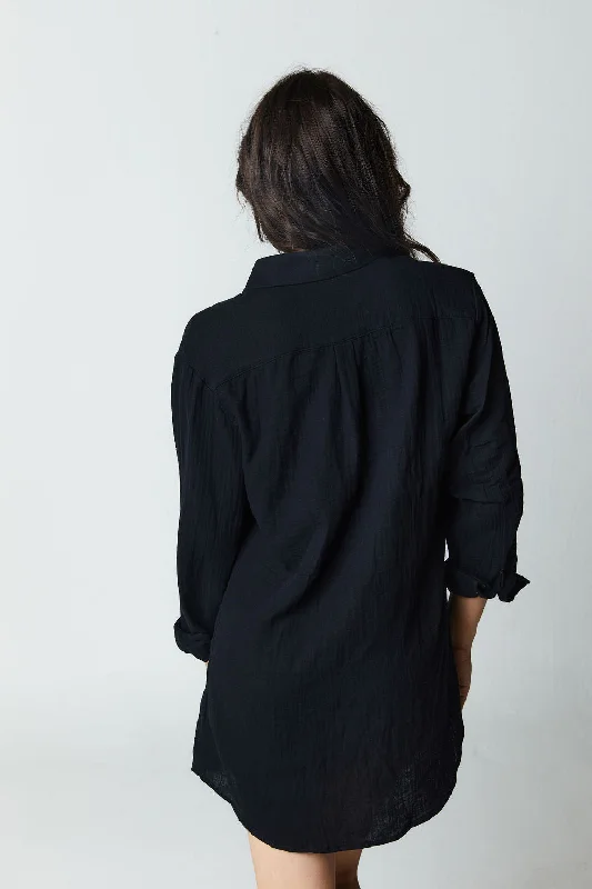 Hampton Shirt // Black (gauze)