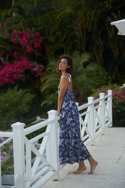 India Dress // Navy Jungle