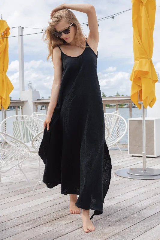 Leta Dress // Black (gauze)