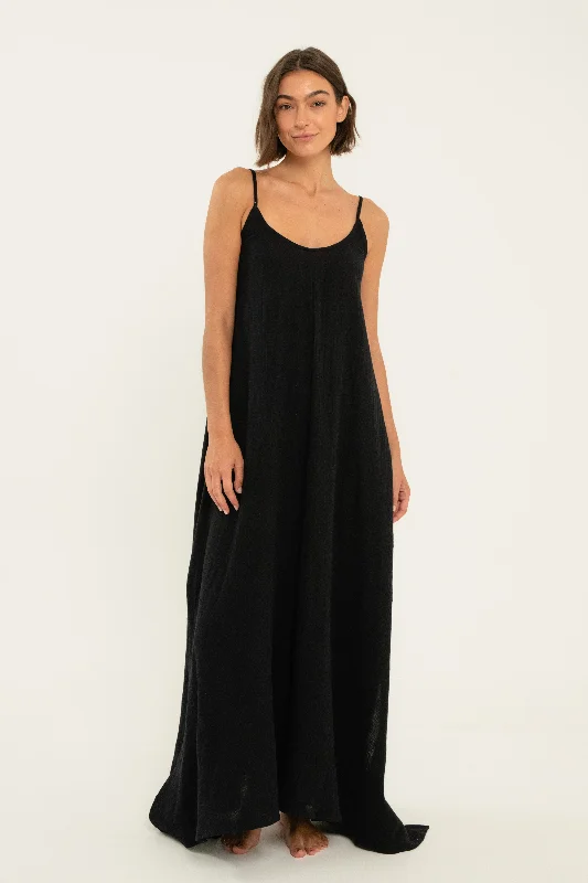 Leta Dress // Black (gauze)