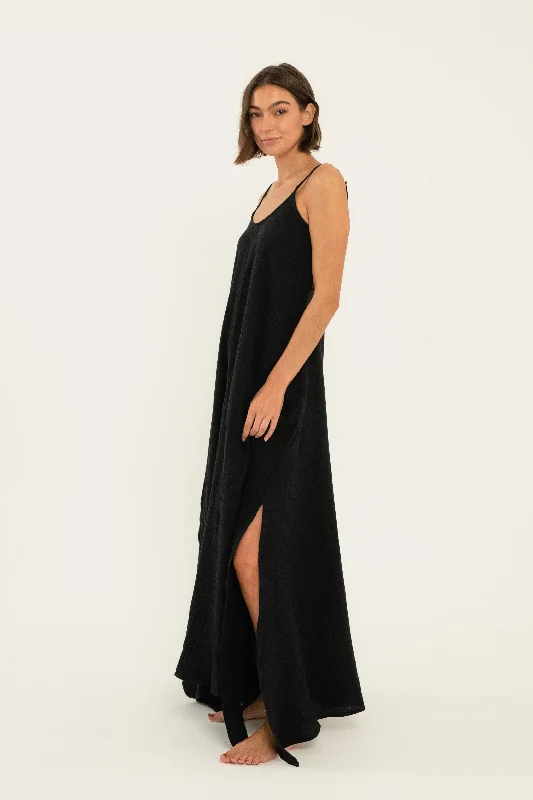 Leta Dress // Black (gauze)