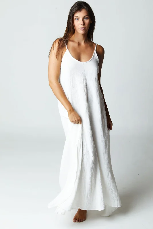 Leta Dress // White (gauze)