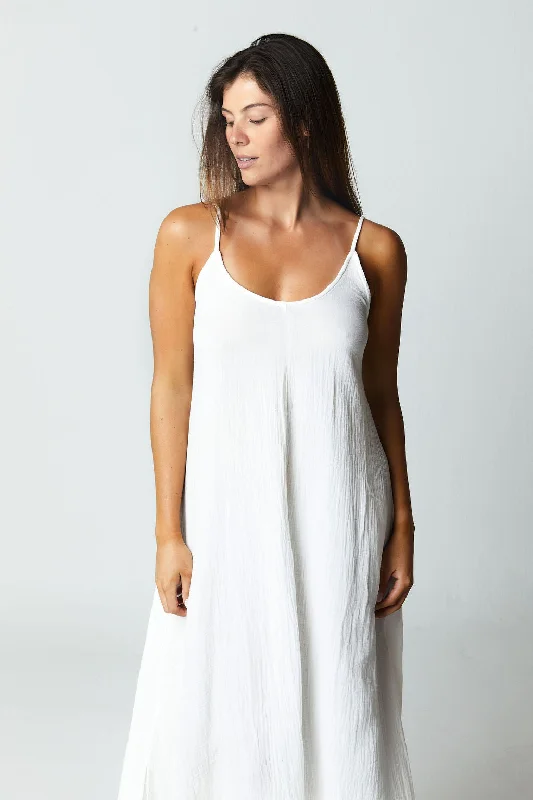 Leta Dress // White (gauze)