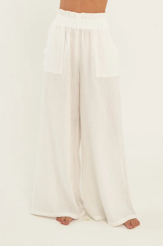 Lexi Pant // White (gauze)