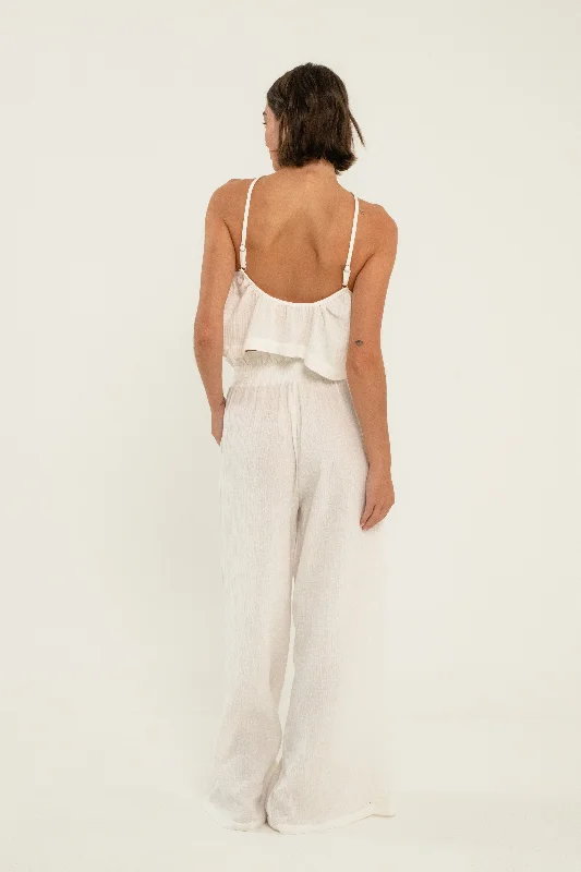 Lexi Pant // White (gauze)