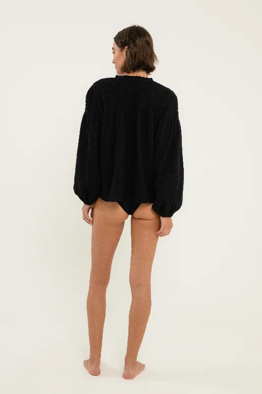 Lorelei Blouse // Black (gauze)