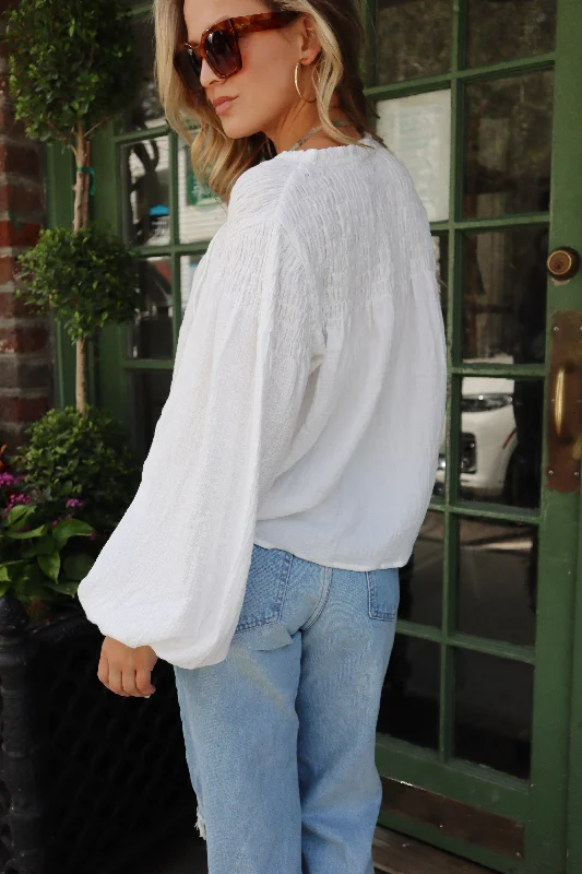 Lorelei Blouse // White (gauze)