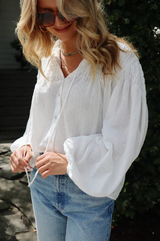 Lorelei Blouse // White (gauze)