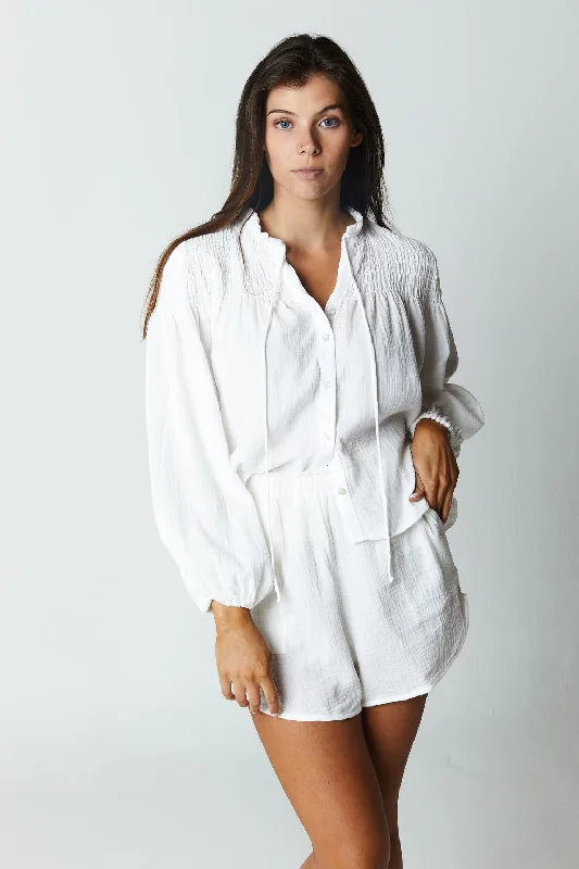 Lorelei Blouse // White (gauze)