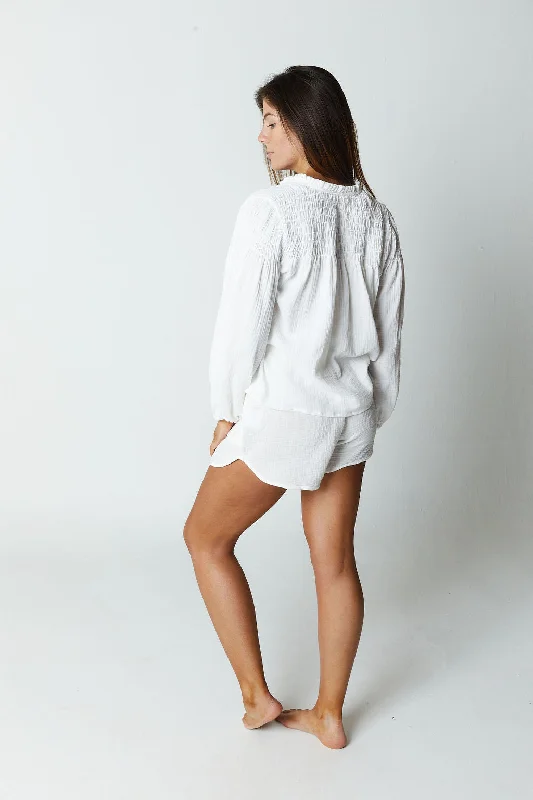 Lorelei Blouse // White (gauze)