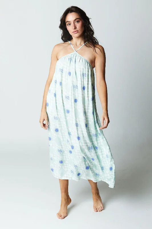 Petra Dress // Sage Tile Print