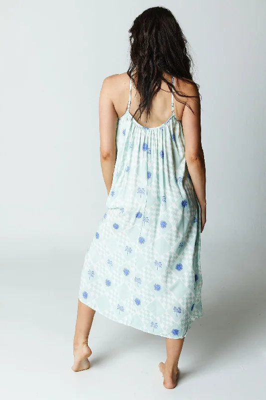 Petra Dress // Sage Tile Print