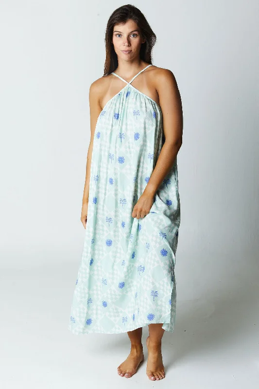 Petra Dress // Sage Tile Print