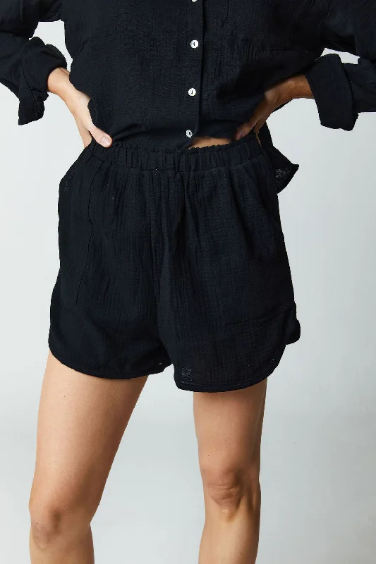 Raya Shorts // Black (gauze)