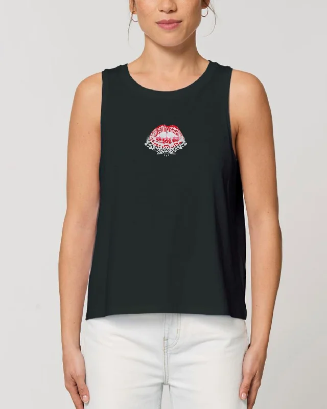 Read My Lips - Black Singlet Tank