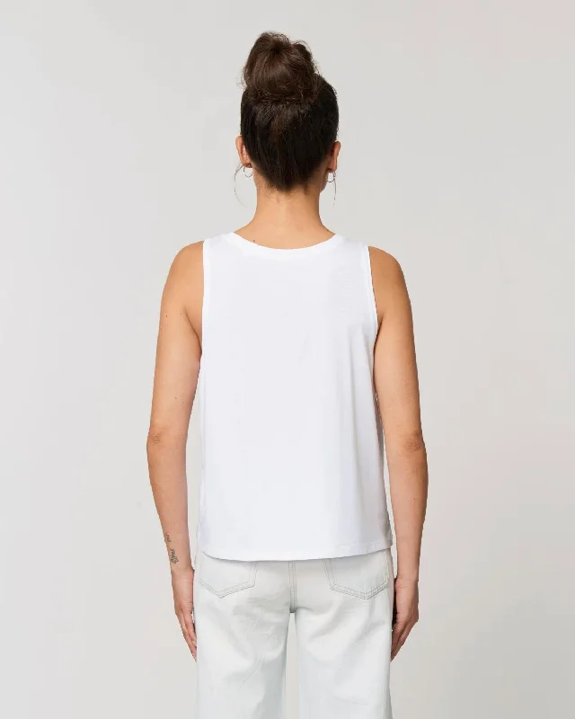 Read My Lips - White Singlet Tank