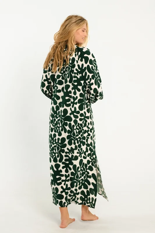 Siesta Dress // Dark Green Abstract