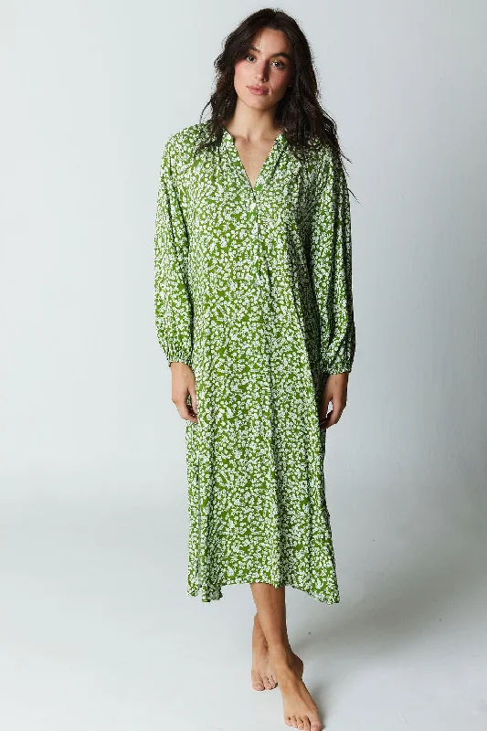 Siesta Dress // Green Ditsy