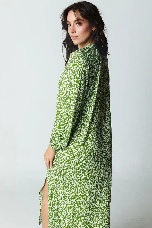 Siesta Dress // Green Ditsy