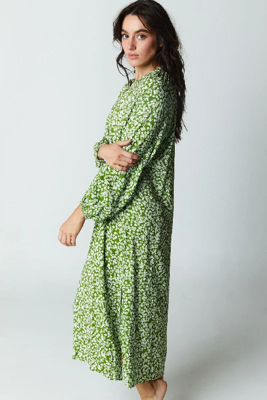 Siesta Dress // Green Ditsy