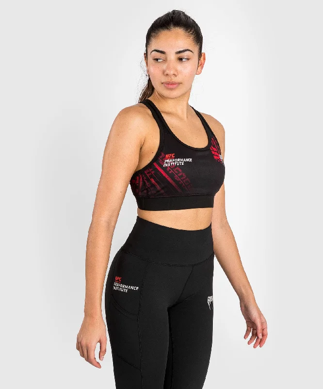 UFC Performance Institute 2.0 Women’s Sport Bra - Black/Red