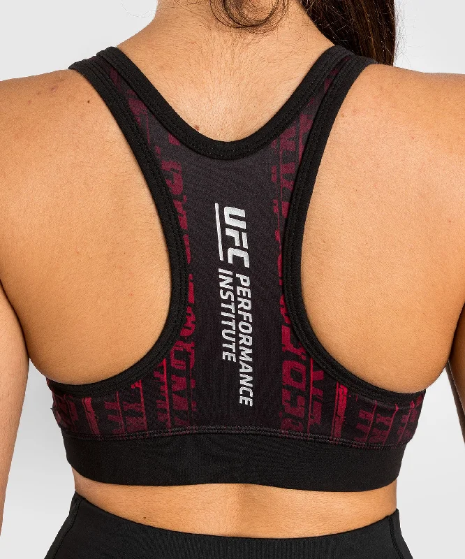 UFC Performance Institute 2.0 Women’s Sport Bra - Black/Red