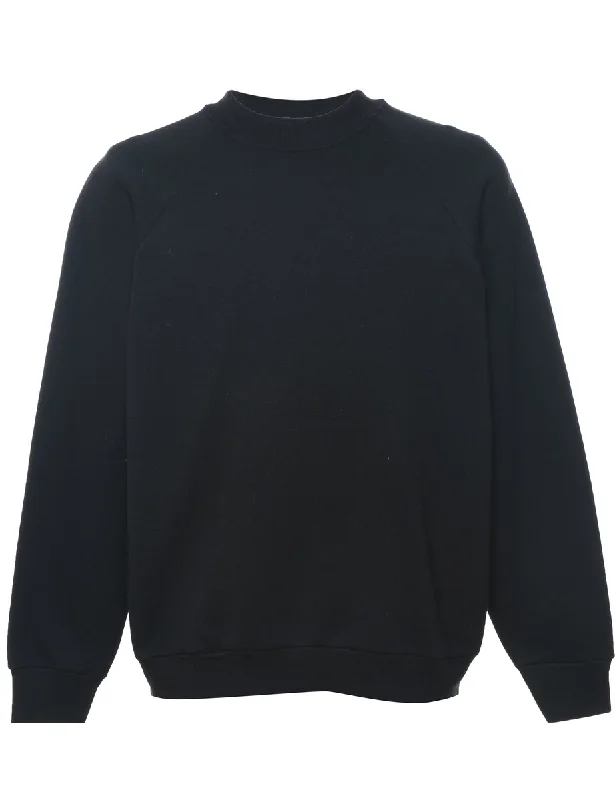 Black Plain Sweatshirt - XL