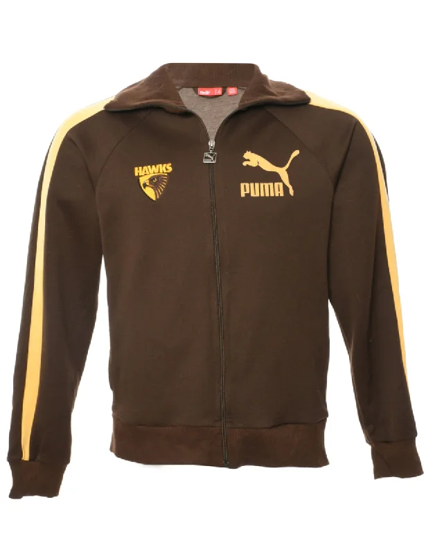 Dark Brown Puma Printed Sweatshirt - M