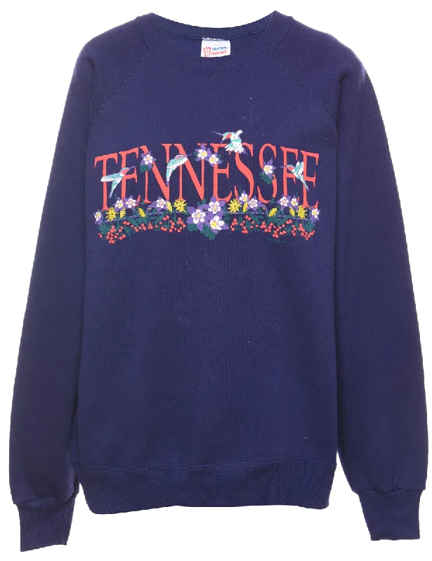 Tennessee Printed Purple 1990s Sweatshirt - L