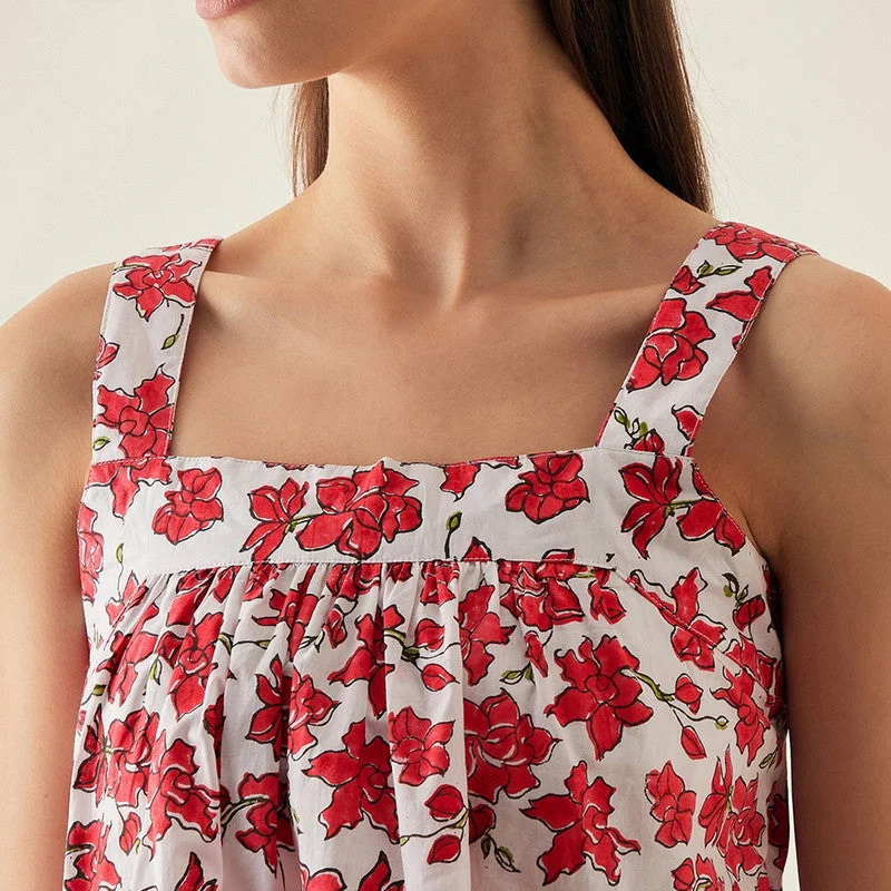 Organic Cotton Sleeveless Top | Red