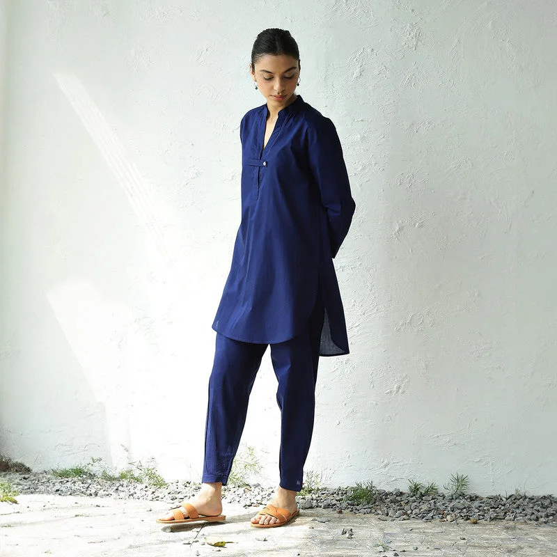 Cotton Co Ord Set for Women | Blue