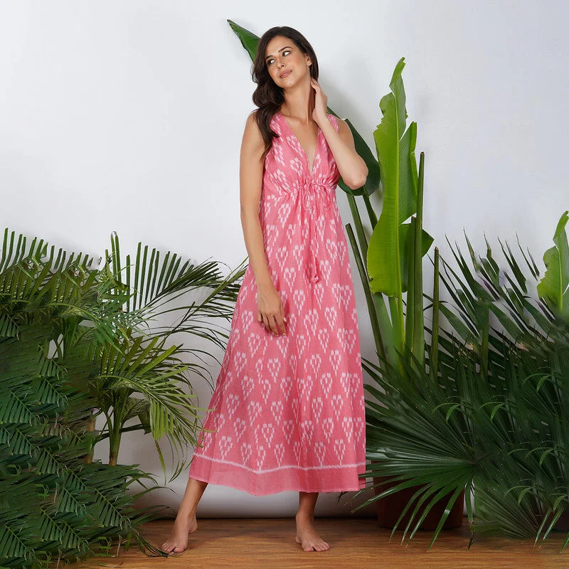 Handwoven Ikat Dress | Pink