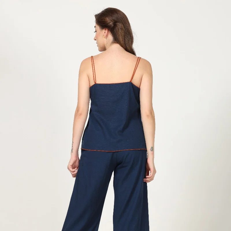 Tencel Top For Women | Adjustable Straps | Navy