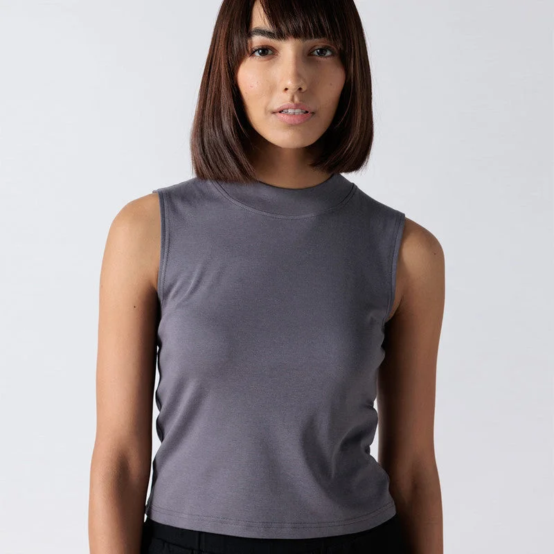 Cotton Vintage Tank Top | Castle Grey