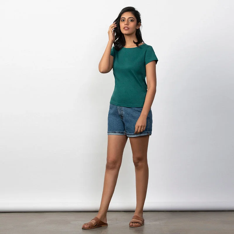 Pima Cotton Top | Marine Green