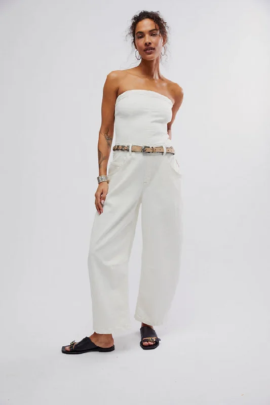 Je Suis Pret Barrel Jumpsuit White