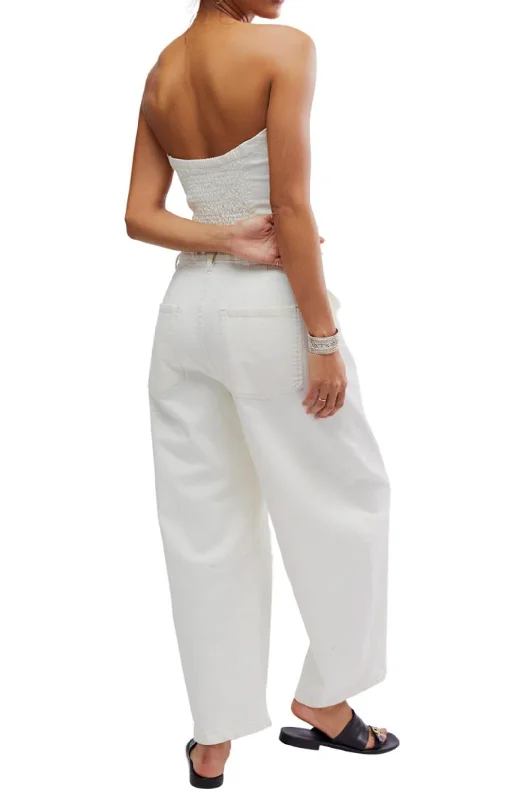 Je Suis Pret Barrel Jumpsuit White