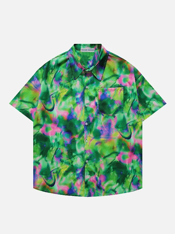 Aelfric Eden Abstract Tie Dye Short Sleeve Shirt