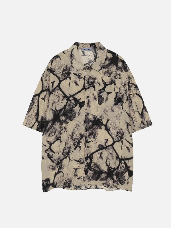 Aelfric Eden Flower Print Short Sleeve Shirt