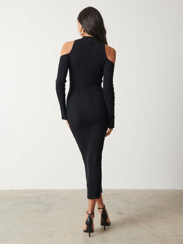 alivia-cut-out-shoulder-midaxi-knit-dress-black