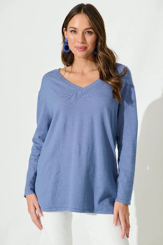 Aries Knit In Blue Wool Blend