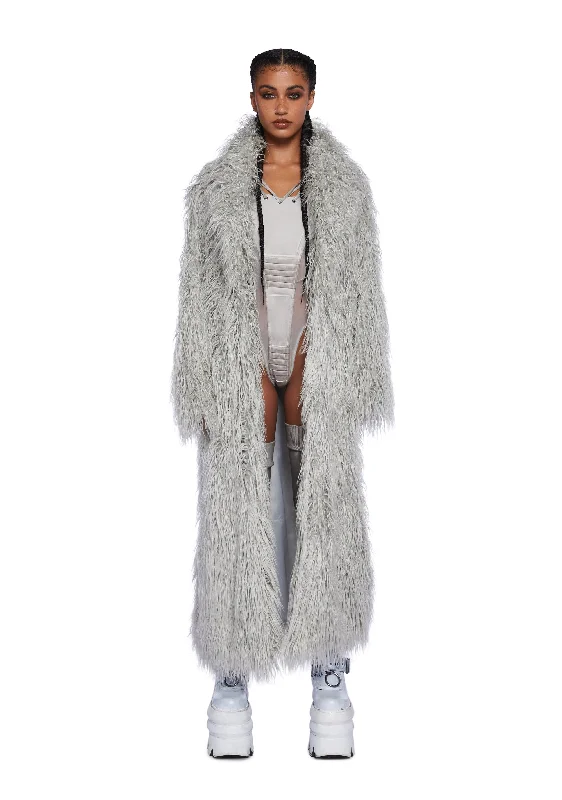 Astro Arctic Faux Fur Coat - Gray