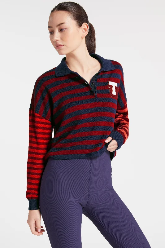 Bamford Sloane Cropped Polo - Stripe