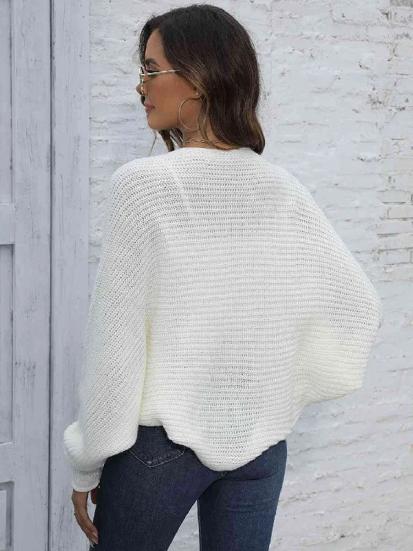 bat-sleeve-open-front-short-cardigan